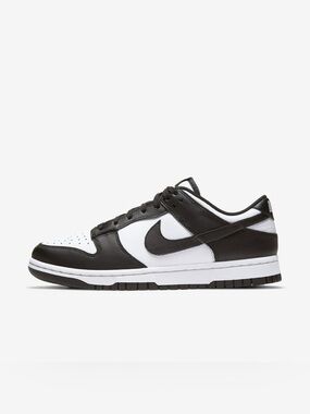 Nike Women’s Dunk Low Retro Sneakers, Black/White, Panda Color, Size 8